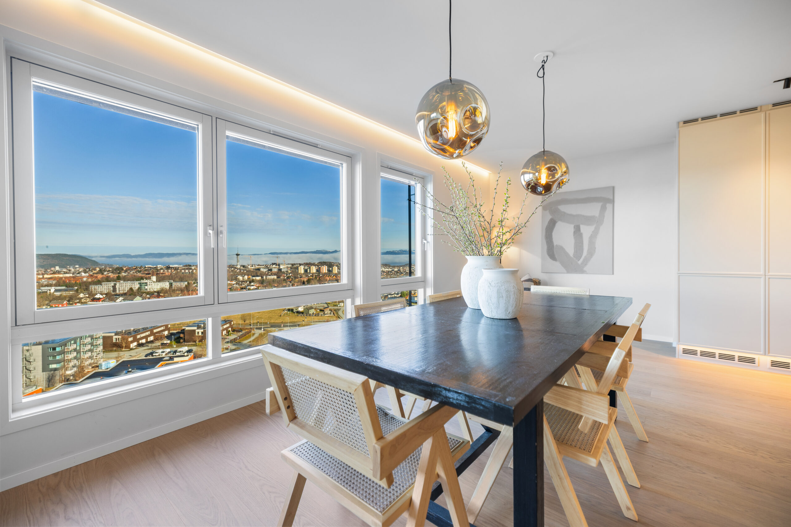 Leilighet med delikat lyspakke